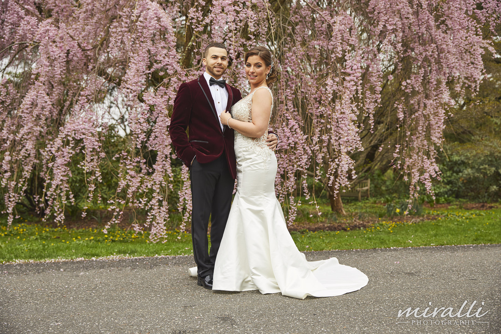 Garden Terrace at Riviera Waterfront Mansion Wedding Photos by Miralli Photography