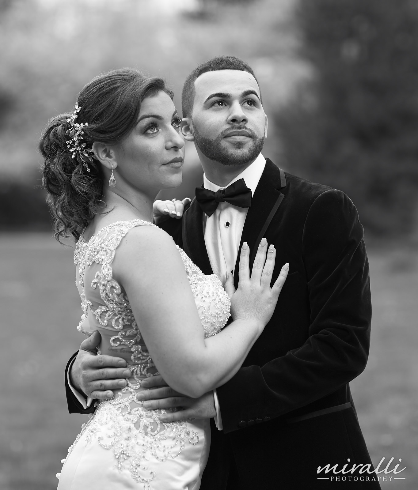 Garden Terrace at Riviera Waterfront Mansion Wedding Photos by Miralli Photography