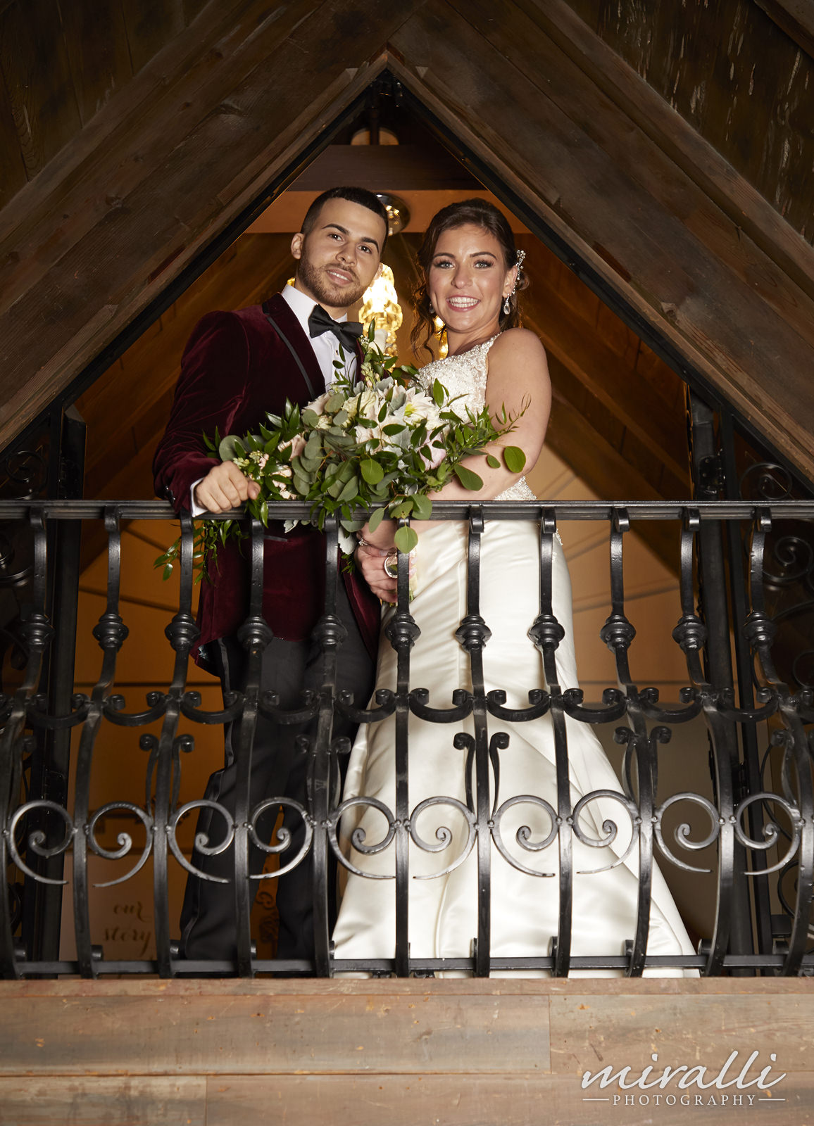 Garden Terrace at Riviera Waterfront Mansion Wedding Photos by Miralli Photography