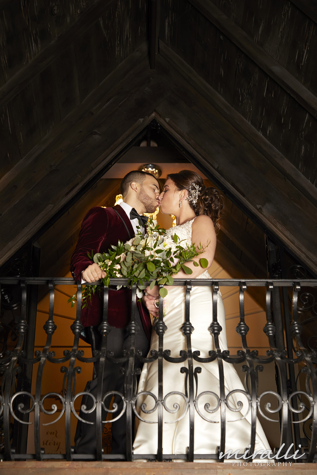 Garden Terrace at Riviera Waterfront Mansion Wedding Photos by Miralli Photography