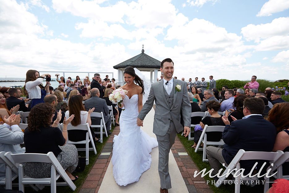 Lands End Sayville Wedding Ceremony Photos by Miralli Photography